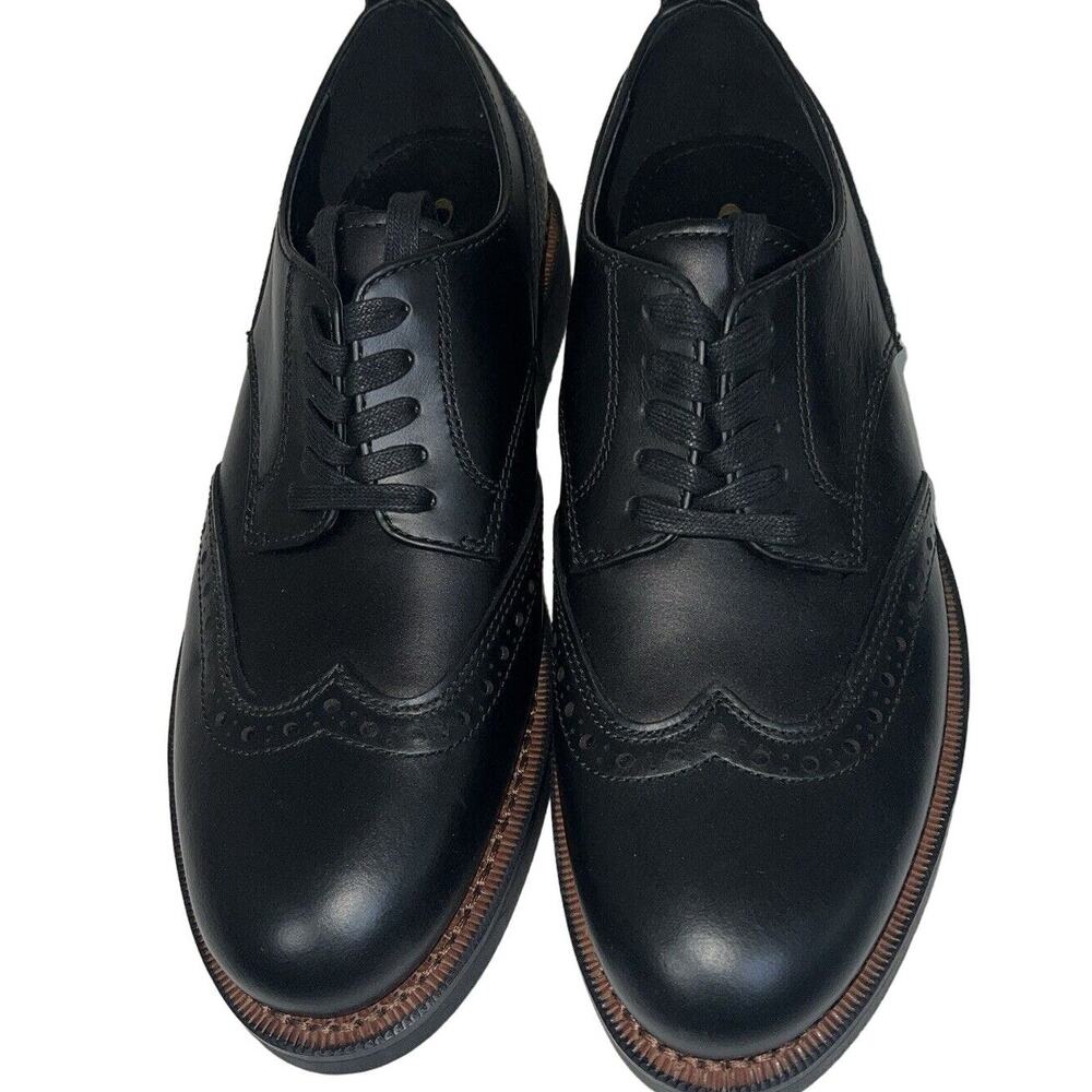 Coach 9 Black Wing foot Derby Dress Shoes
